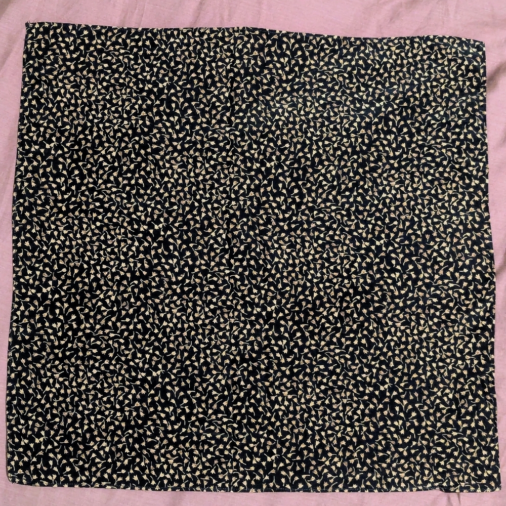 Floral Botanical Flower Bud Silk Scarf Kerchief Bandana Square